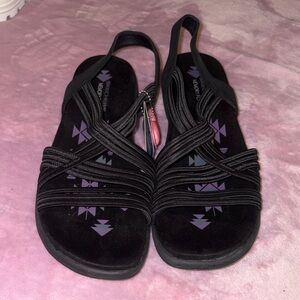 Skechers Black Strappy Sandals